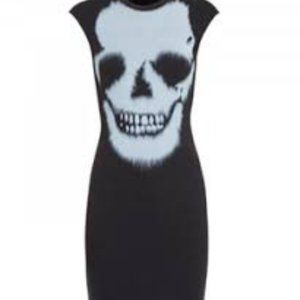 Alexander McQueen Skull Print Jersey Dress